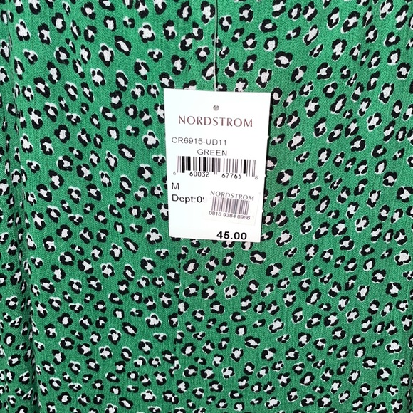 NWT One Clothing Women's Leopard Print Knee Length Slipdress Green Size Medium - Picture 4 of 4